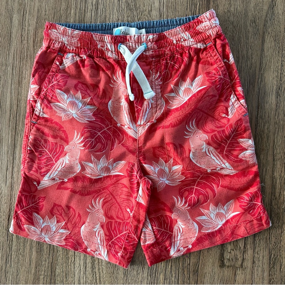 Cockatoo Design Drawstring Shorts